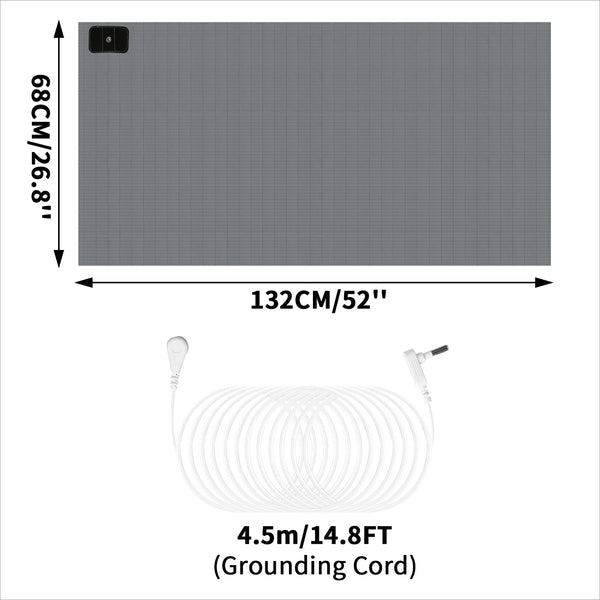 Grounding Bed Sheet Anti-Static Grounding Sheet Conductive 95% Cotton and 5% Soft Silver Fiber Flat Sheets Sleep Bed Mat