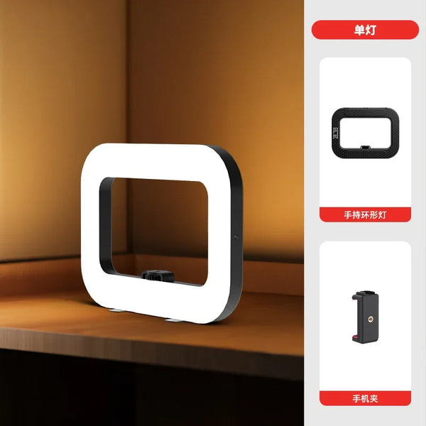 Aro De Luz LED Portátil Recargable Con Trípode