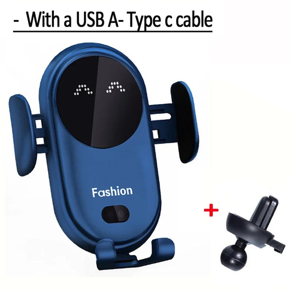 Cargador inalámbrico Qi para auto con sensor infrarrojo