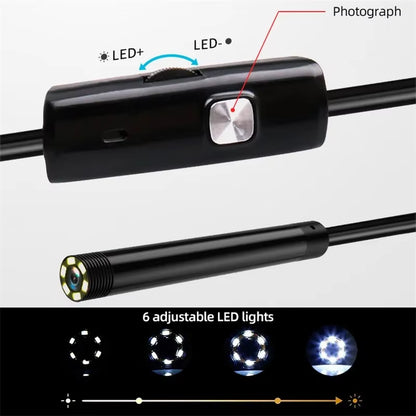 Endoscopio Industrial  3 En 1 Con 6 LED (Solo Android Con OTG)