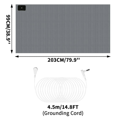 Grounding Bed Sheet Anti-Static Grounding Sheet Conductive 95% Cotton and 5% Soft Silver Fiber Flat Sheets Sleep Bed Mat