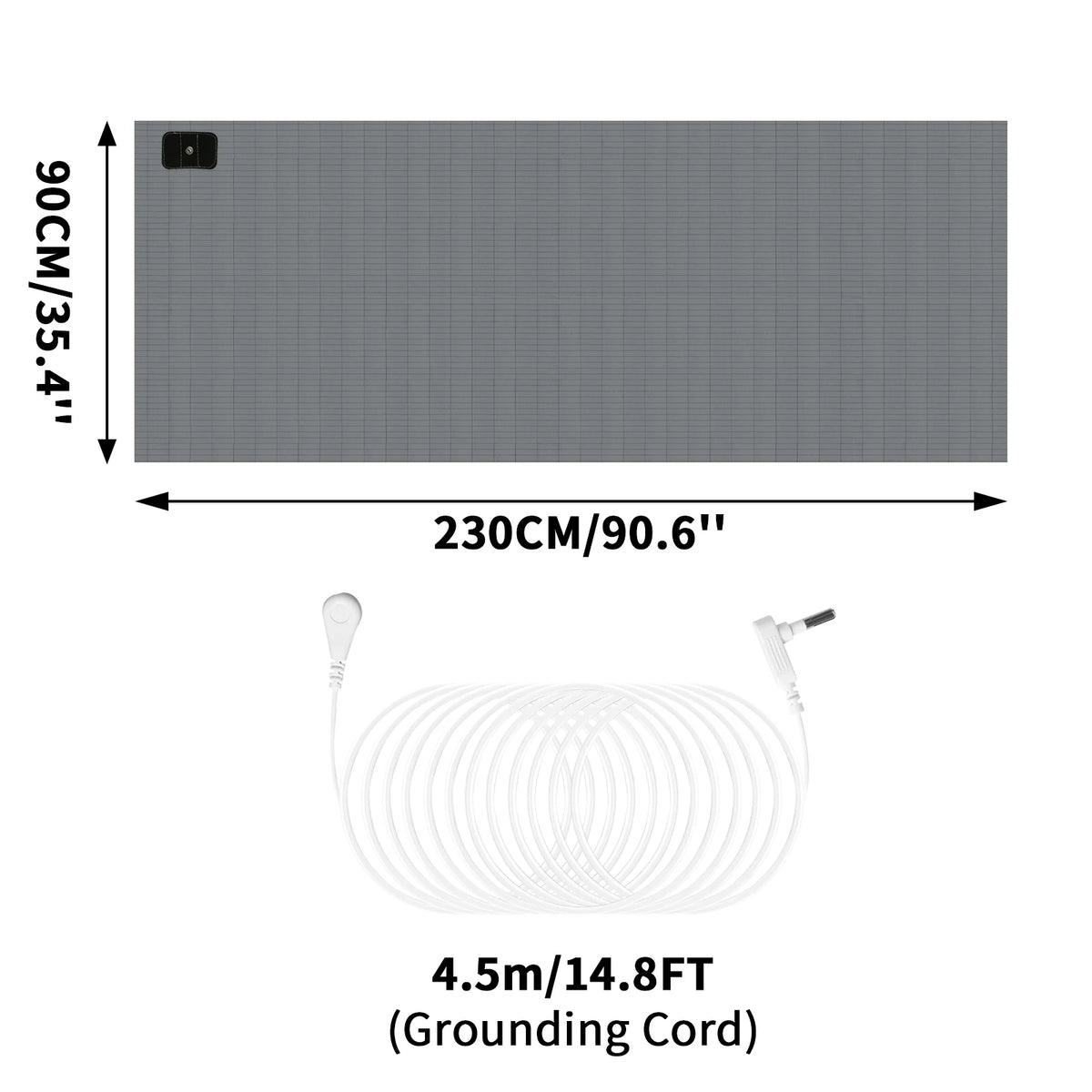 Grounding Bed Sheet Anti-Static Grounding Sheet Conductive 95% Cotton and 5% Soft Silver Fiber Flat Sheets Sleep Bed Mat