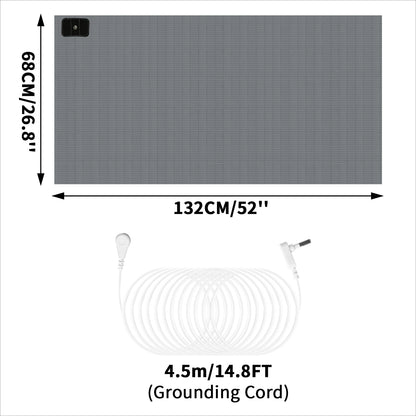 Grounding Bed Sheet Anti-Static Grounding Sheet Conductive 95% Cotton and 5% Soft Silver Fiber Flat Sheets Sleep Bed Mat