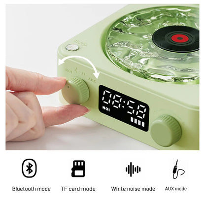 Altavoz Bluetooth Retro Con Ruido Blanco Y Luz RGB