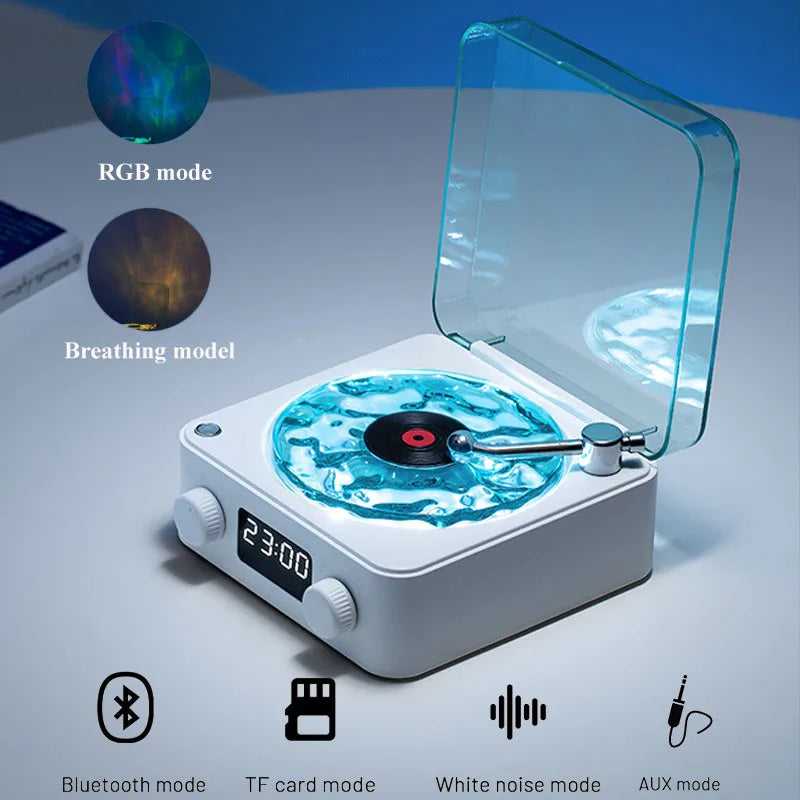 Altavoz Bluetooth Retro Con Ruido Blanco Y Luz RGB
