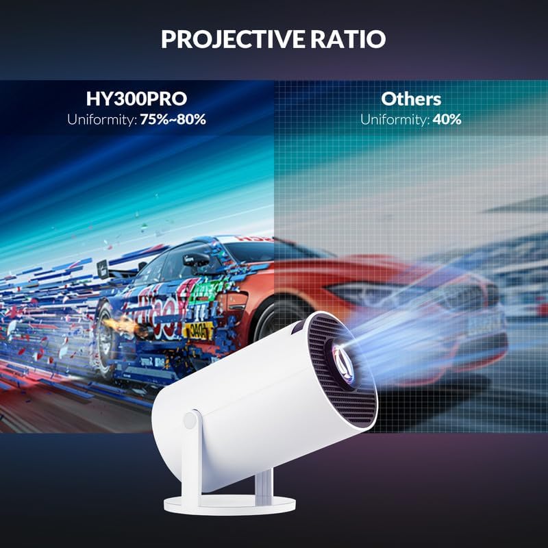 Puertos HDMI y USB del proyector HY300