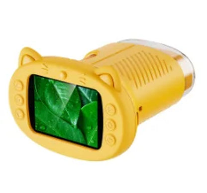 Handheld Kids Microscope Science Education Toy 2.4-Inch Screen 1000X Pocket Microscope Christmas Birthday Gift for Boys & Girls