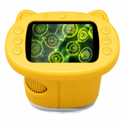 Handheld Kids Microscope Science Education Toy 2.4-Inch Screen 1000X Pocket Microscope Christmas Birthday Gift for Boys & Girls