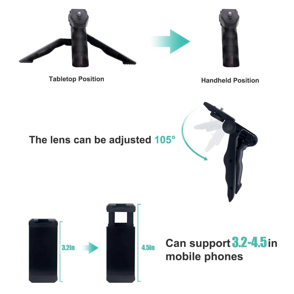 Kit De Vlogging Para Celular: Trípode, Micrófono Y Luz LED