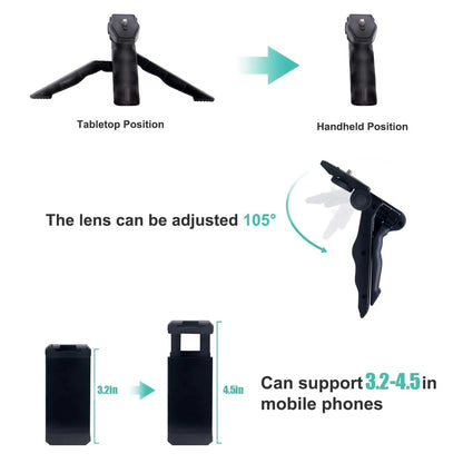Kit De Vlogging Para Celular: Trípode, Micrófono Y Luz LED