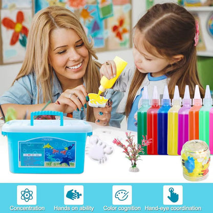 3D Magic Gels Kit Diyfairy Magicwaterelf Ocean Mold Companion Animal Kit Aqua Fairy Gel Toy Set Handicrafts Kids Children Gift