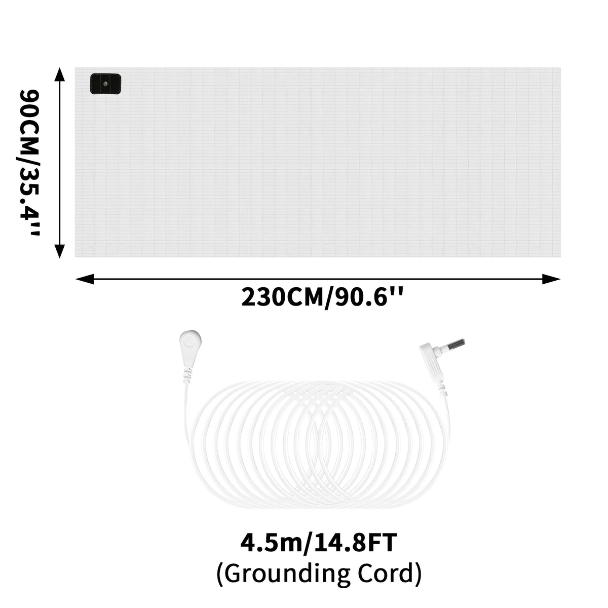 Grounding Bed Sheet Anti-Static Grounding Sheet Conductive 95% Cotton and 5% Soft Silver Fiber Flat Sheets Sleep Bed Mat