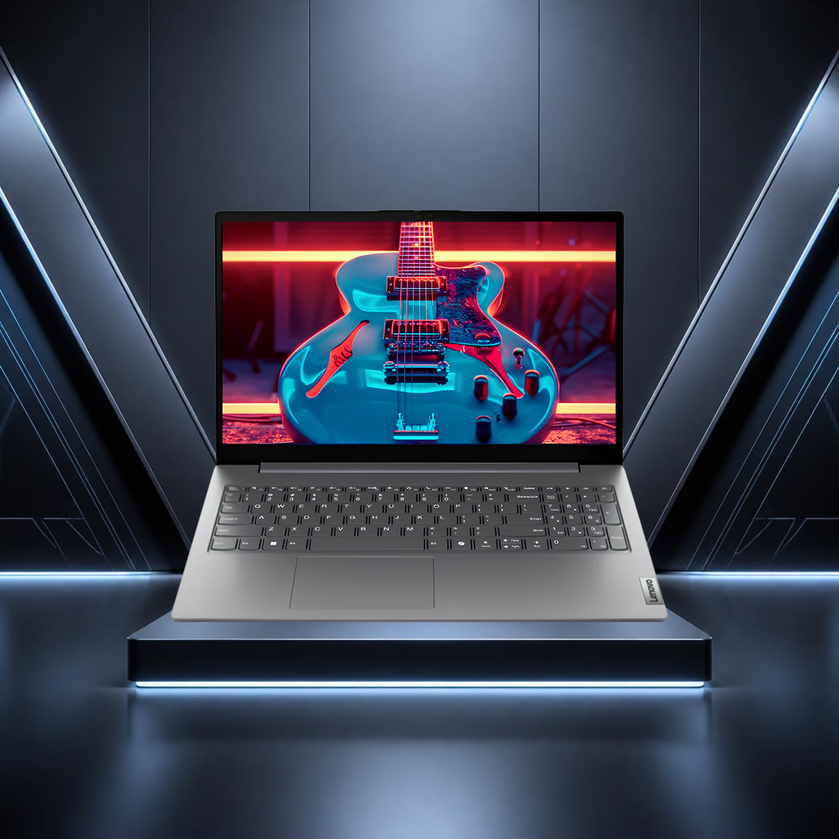 Lenovo V15 G5 vista frontal abierta