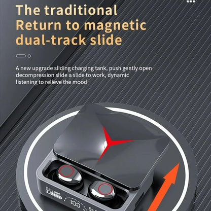 Audifonos TWS M90 dentro del estuche