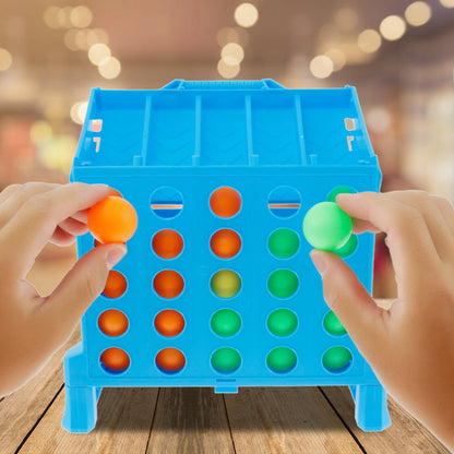 Grilla vertical del juego con fichas alineadas