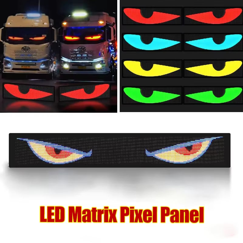 Cartel LED RGB Programable Por App Para Auto Y Tienda