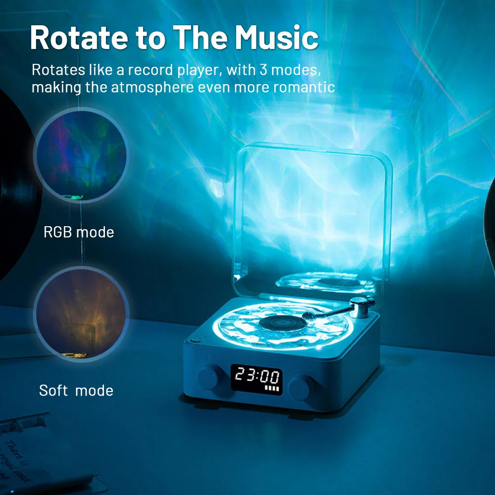 Altavoz Bluetooth Retro Con Ruido Blanco Y Luz RGB