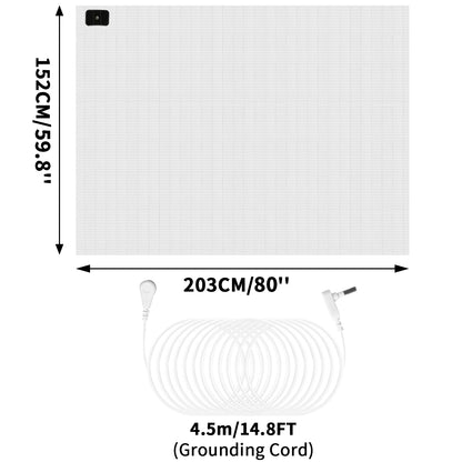 Grounding Bed Sheet Anti-Static Grounding Sheet Conductive 95% Cotton and 5% Soft Silver Fiber Flat Sheets Sleep Bed Mat