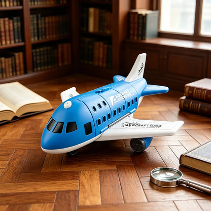Kids Toy Plane Foldable Storage Passenger Plane Model Helicopter Inertia Car Track Vehicle