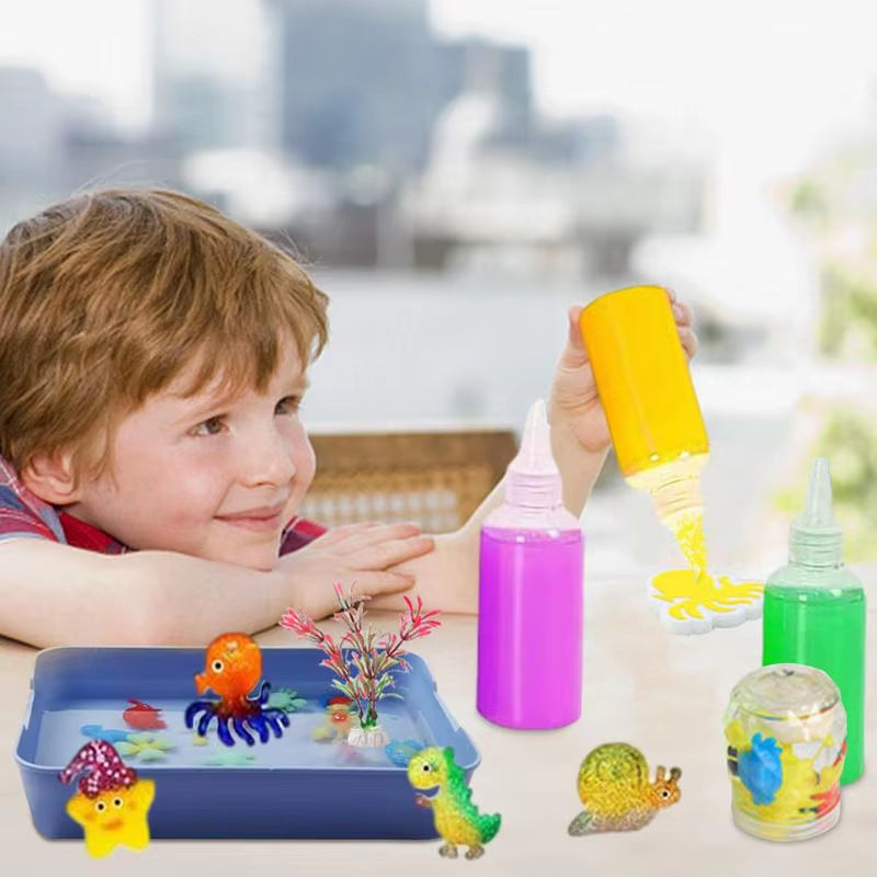 3D Magic Gels Kit Diyfairy Magicwaterelf Ocean Mold Companion Animal Kit Aqua Fairy Gel Toy Set Handicrafts Kids Children Gift